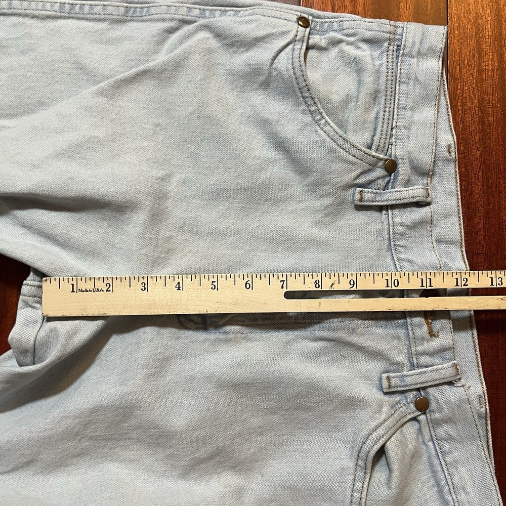 Wrangler Jeans Mens 33x32 (32x31) Light Wash Cowboy Cut Original Fit 1013MWZGH - Picture 9 of 10